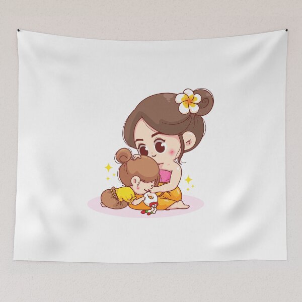 Item preview, Cute Girl Paying Respect to Her Mother designed and sold by hjian8219.