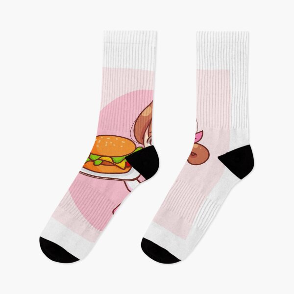 Item preview, Cute Girl Holding Burger - Fast Food Logo designed and sold by hjian8219.
