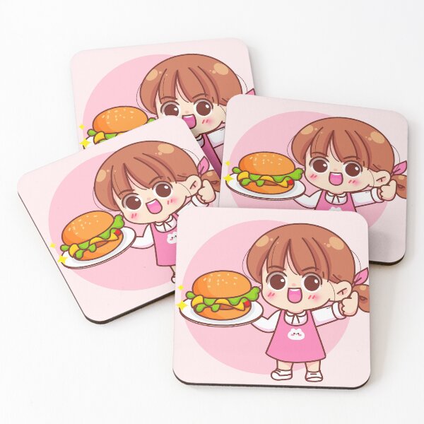 Item preview, Cute Girl Holding Burger - Fast Food Logo designed and sold by hjian8219.