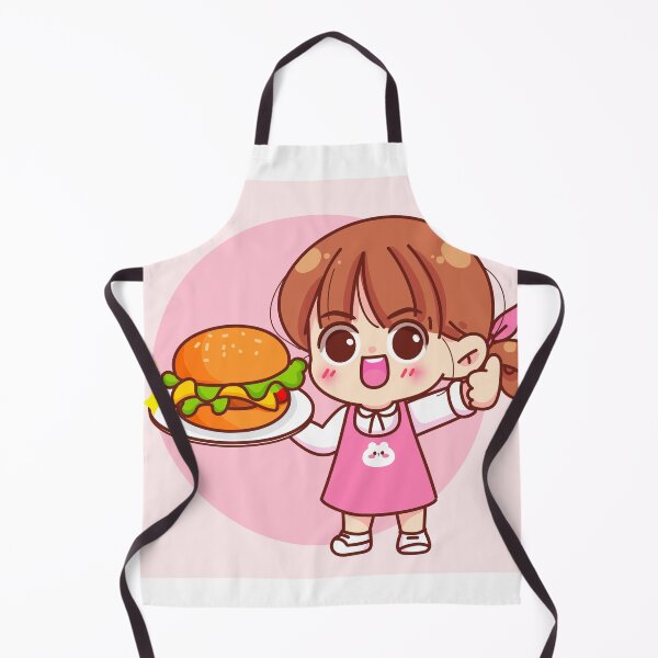 Item preview, Cute Girl Holding Burger - Fast Food Logo designed and sold by hjian8219.