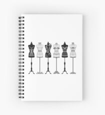 Vintage fashion mannequins silhouettes Spiral Notebook