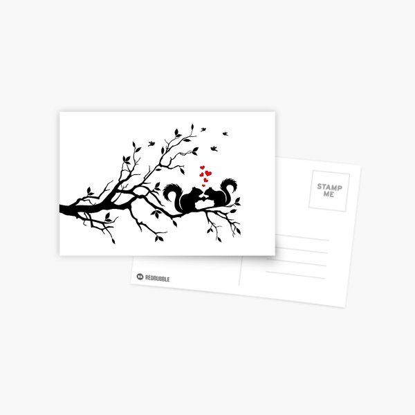 Item preview, squirrels on tree branch  designed and sold by beakraus.