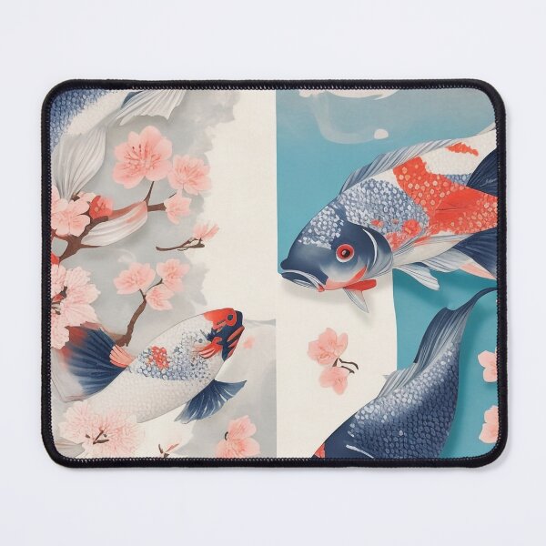 Item preview, #4 "Japanese Koi Fish Themed Design: An Artistic Tribute to Nature" designed and sold by CyberCollective.