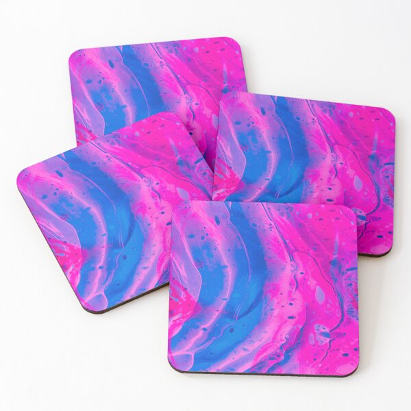Item preview,  fluid art, pouring technique in pink and blue designed and sold by Optimystic-arts.