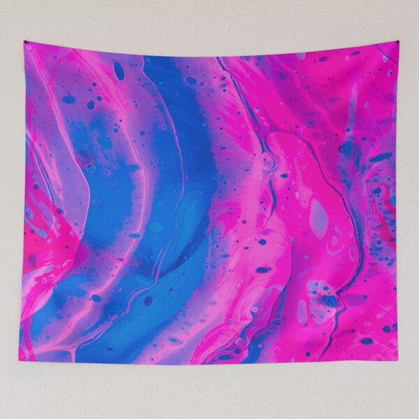 Item preview,  fluid art, pouring technique in pink and blue designed and sold by Optimystic-arts.