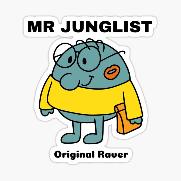 Item preview, Junglist Funny Mr Rave Festival EDM DNB Clubbing Dance Music  designed and sold by Ravermonkey.