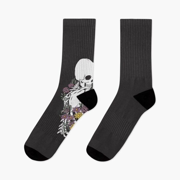 Item preview, Skeleton Hugging Cat, Flowers Skeleton, Black Cat Pullover  designed and sold by JimmyLMancuso.