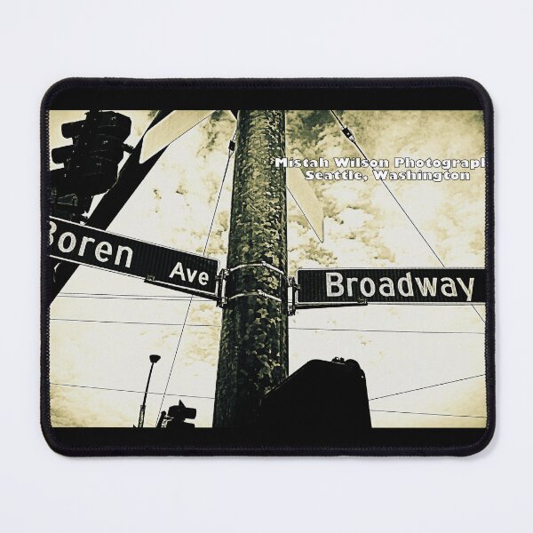 Item preview, Boren Avenue & Broadway, Seattle, Washington designed and sold by The Street Sign Store.