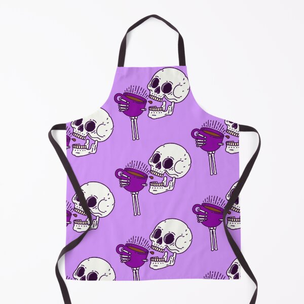 Item preview, halloween coffee drinking skull skeleton purple designed and sold by Gossip Rag.