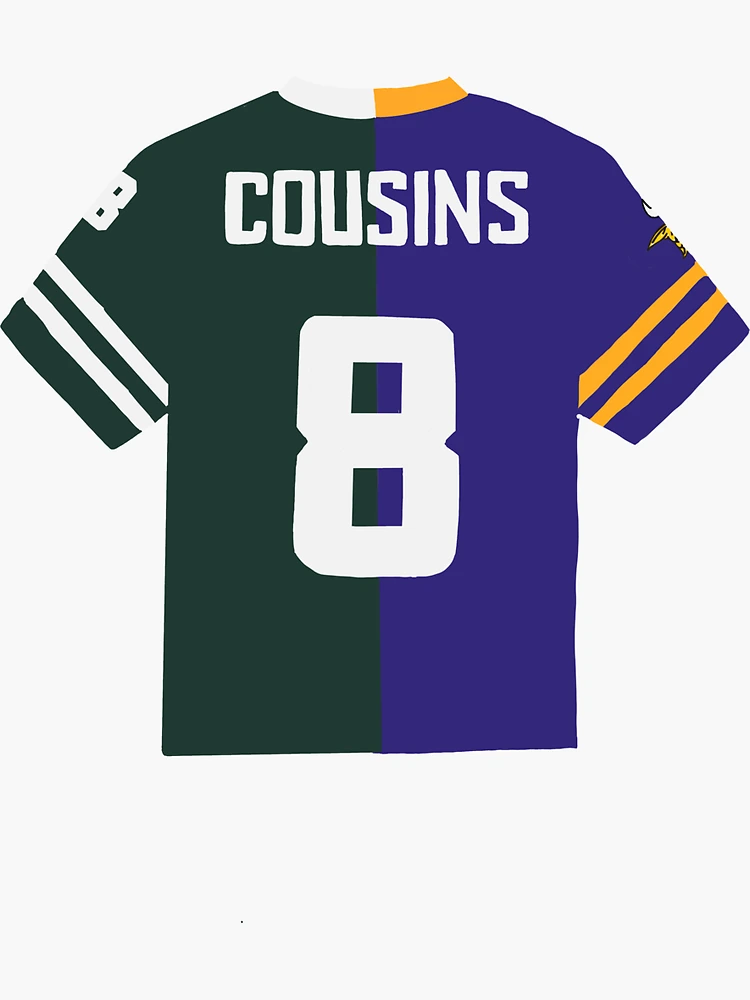 Kirk cousins MSU Vikings jersey Sticker for Sale by Skier1714 Redbubble