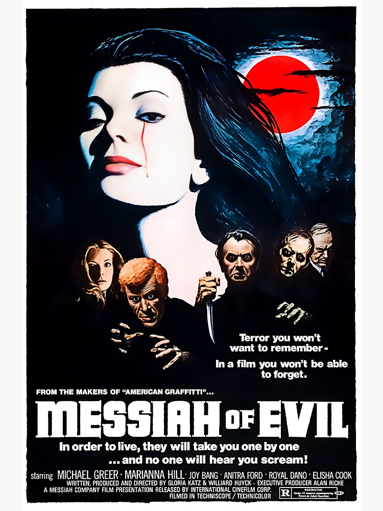 Messiah of Evil Movie Poster 1973 | Cult Horror Movie | Sticker