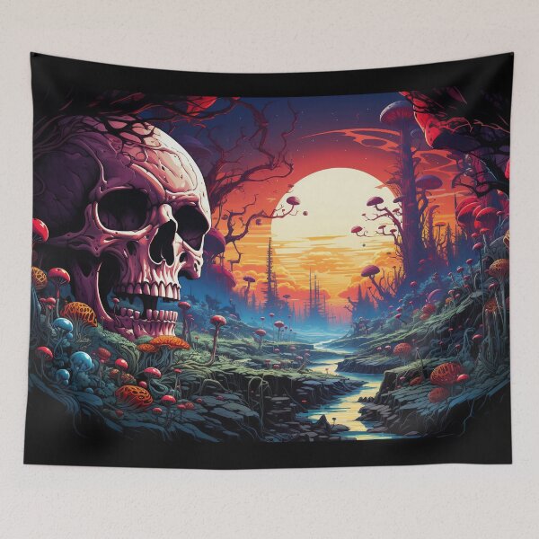Item preview, Psychedelic Skull XVII designed and sold by FinleyDel.