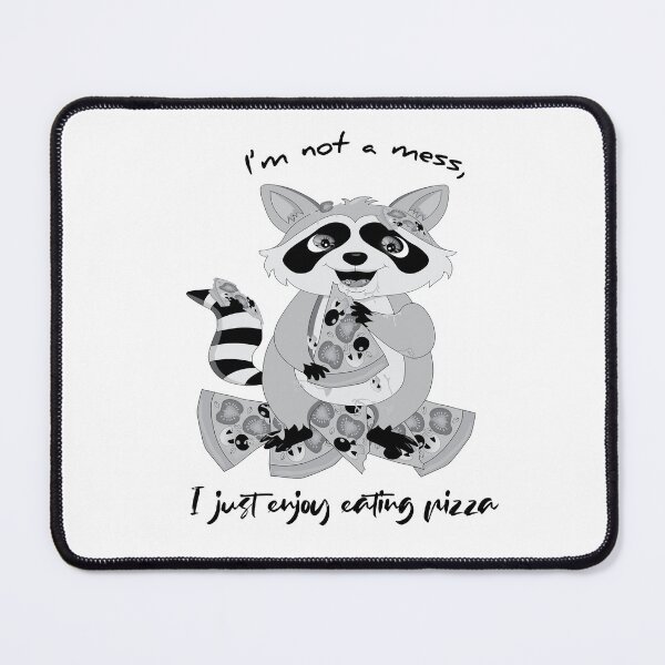 Item preview, Messy Raccoon eating pizza designed and sold by atedesigns.
