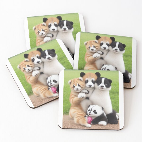 Item preview, #2 "Cute Animal Friends Poses: A Playful and Adorable Themed Design" designed and sold by CyberCollective.