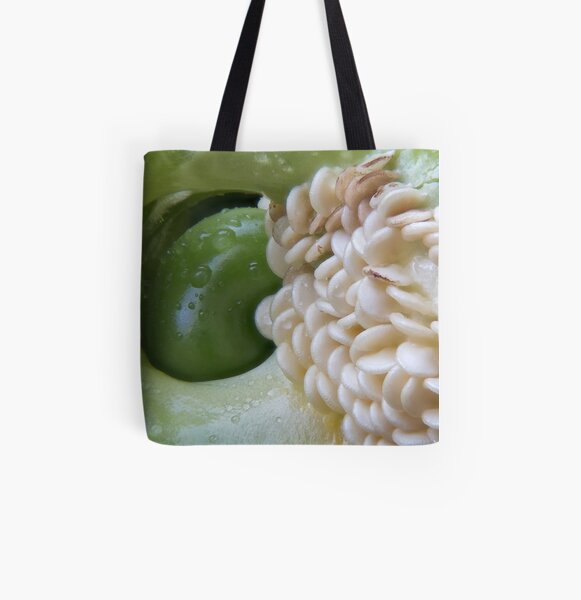 Green Pepper and Seeds 1 All Over Print Tote Bag