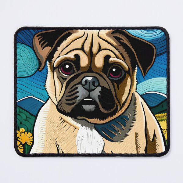 Item preview, Dog Pug Life Love Art style designed and sold by abundancevibes.