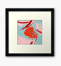 Orange blue paint Framed Print