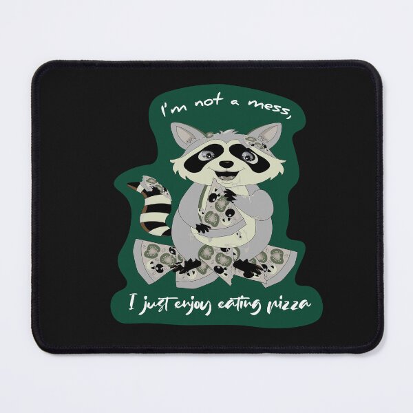 Item preview, Messy Raccoon eating pizza designed and sold by atedesigns.