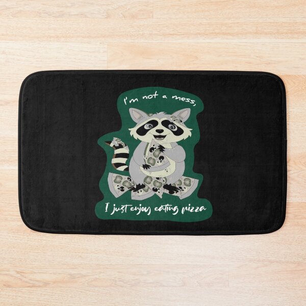 Item preview, Messy Raccoon eating pizza designed and sold by atedesigns.