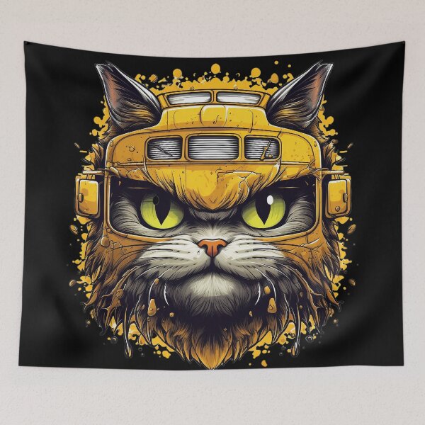Item preview, Cat bus Art designed and sold by Devilscrib Design.