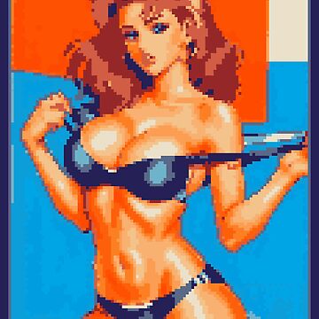 Pixel Art 90s Bikini Babe Poster