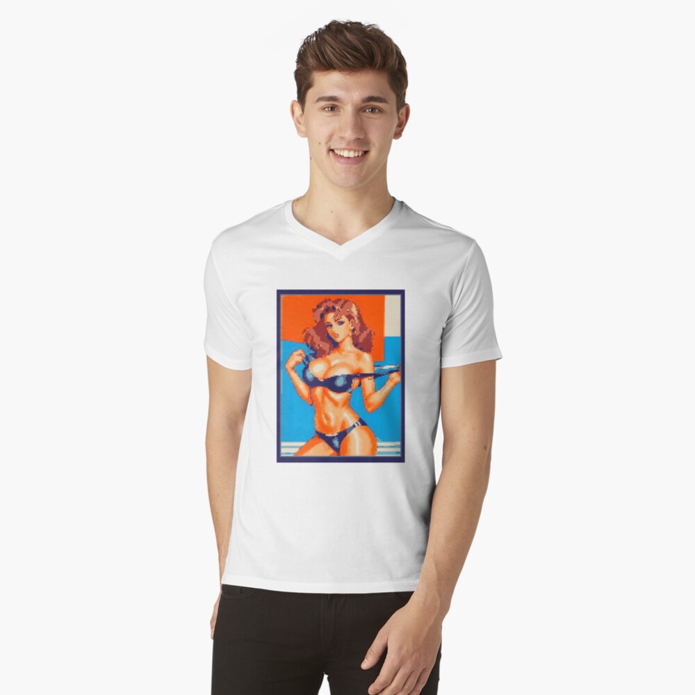 Item preview, V-Neck T-Shirt designed and sold by 8bitglam.