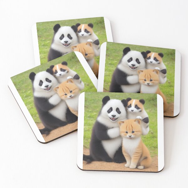 Item preview, #4 "Cute Animal Friends Poses: A Playful and Adorable Themed Design" designed and sold by CyberCollective.