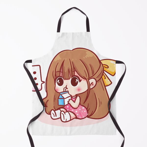 Item preview, Cute Girl Enjoying Milk - Cartoon Character Illustration designed and sold by hjian8219.