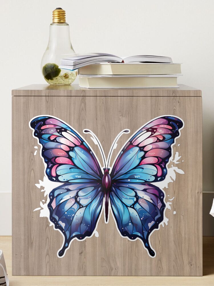 12 Packs: 24 ct. (288 total) Blue & Pink Iridescent Butterfly Bling  Stickers by Recollections™
