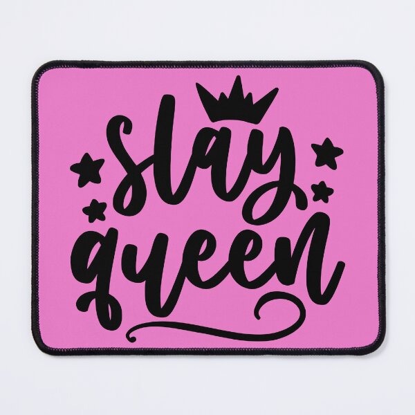 Item preview, SLAY QUEEN sticker pink designed and sold by ArtMeetsPizza.