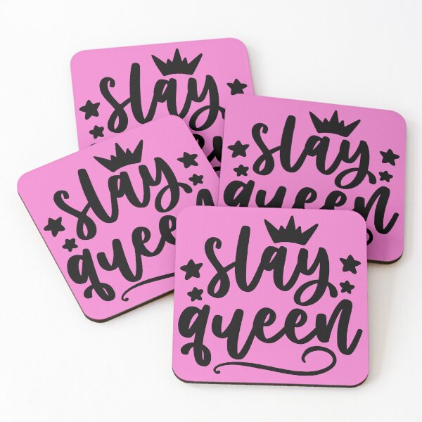 Item preview, SLAY QUEEN sticker pink designed and sold by ArtMeetsPizza.