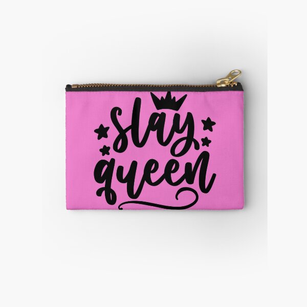 Item preview, SLAY QUEEN sticker pink designed and sold by ArtMeetsPizza.