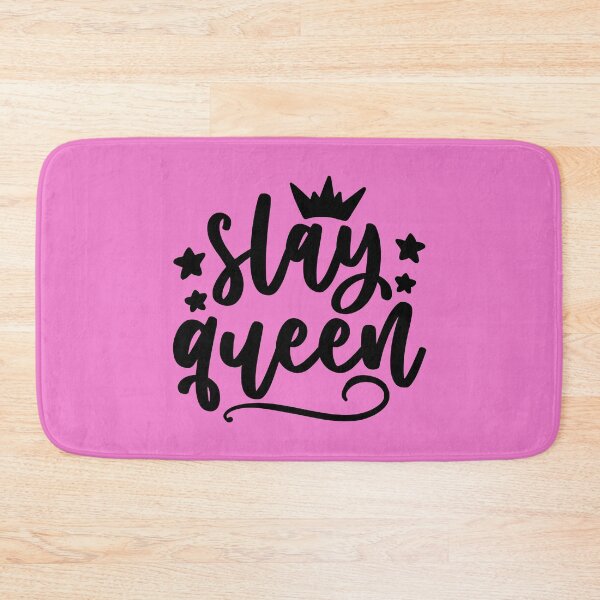 Item preview, SLAY QUEEN sticker pink designed and sold by ArtMeetsPizza.