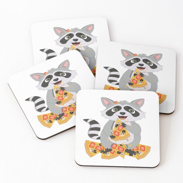 Item preview, Messy Raccoon enjoying pizza designed and sold by atedesigns.