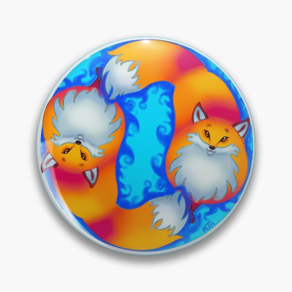Item preview, Double Fox Wave on Light Blue designed and sold by RJKpoyp.