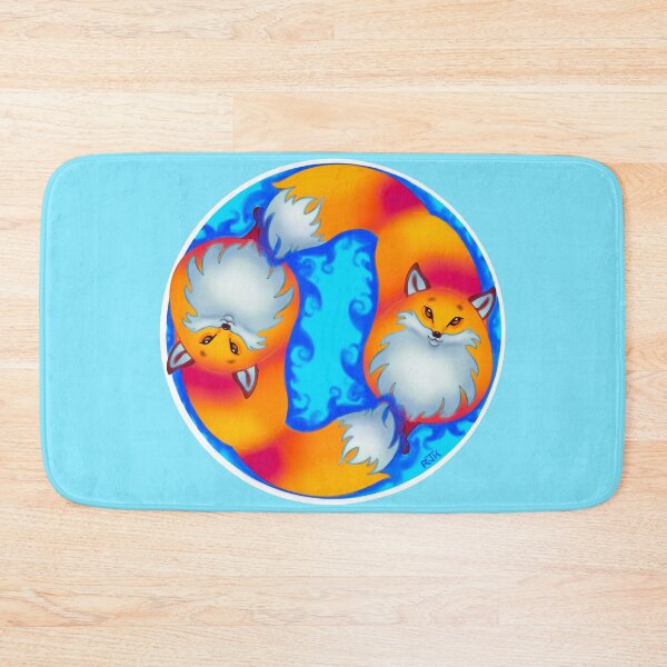 Item preview, Double Fox Wave on Light Blue designed and sold by RJKpoyp.
