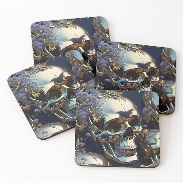 Item preview, Golden Skulls Intriguing Seamless Pattern designed and sold by ThiagoSDantas.