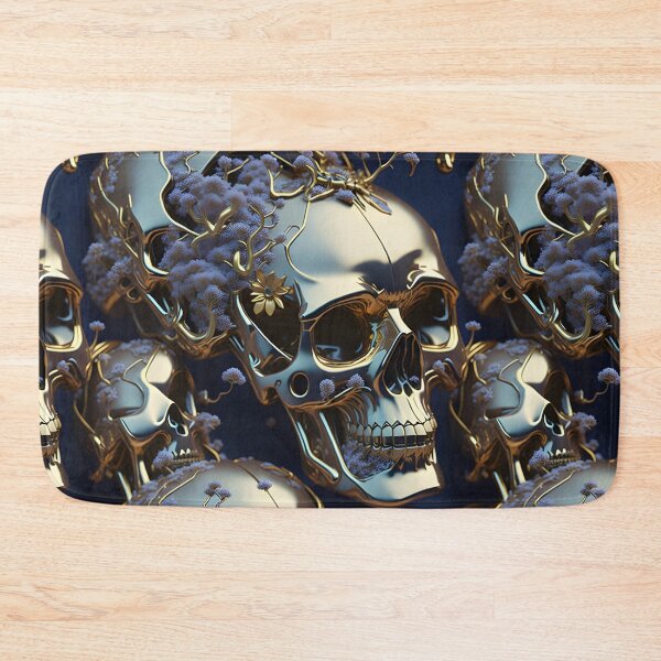 Item preview, Golden Skulls Intriguing Seamless Pattern designed and sold by ThiagoSDantas.