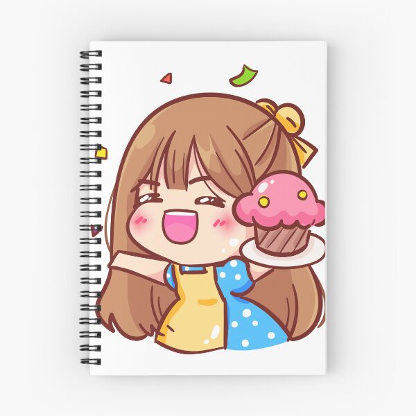 Item preview, Cheerful Girl Holding a Cupcake - Cute Baker Bakery Cartoon Character Illustration designed and sold by hjian8219.