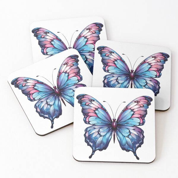 Item preview, Pink and Blue Butterfly  designed and sold by BuxomBabe21.