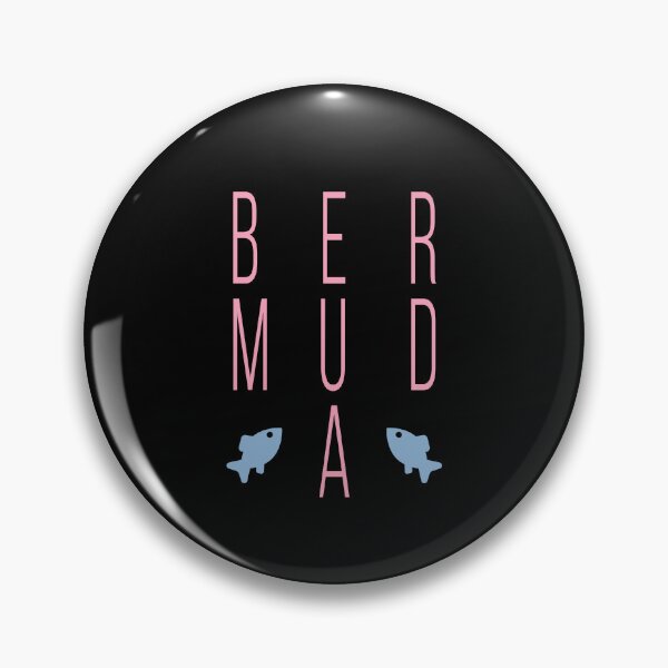 Item preview, Bermuda Fish Modern Bold Block Text Dark Color designed and sold by TinyStarAmerica.