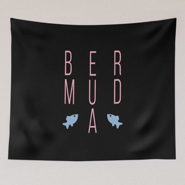 Item preview, Bermuda Fish Modern Bold Block Text Dark Color designed and sold by TinyStarAmerica.