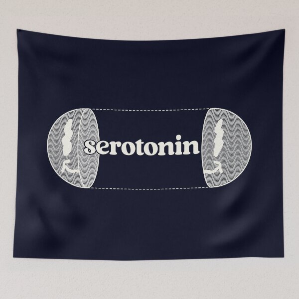 Item preview, Serotonin happy face (Off-white print) designed and sold by justwaterthanks.