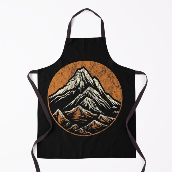 Item preview, A Vintage Mountain Landscape Orange and Beige Design In Distressed Style designed and sold by GVRDesign.