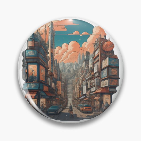 Item preview, Enchanting Anime Cityscape Stickers: Captivating Aesthetics! designed and sold by lcmmagency.