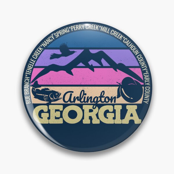 Item preview, Arlington Georgia Sunset Retro Vintage Local Pride Logo designed and sold by CRHPOD20.