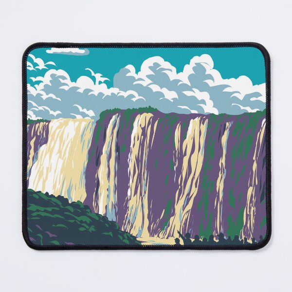 Item preview, Iguazu Falls in Iguazu National Park Between Argentina and Brazil WPA Art Deco Poster designed and sold by patrimonio.