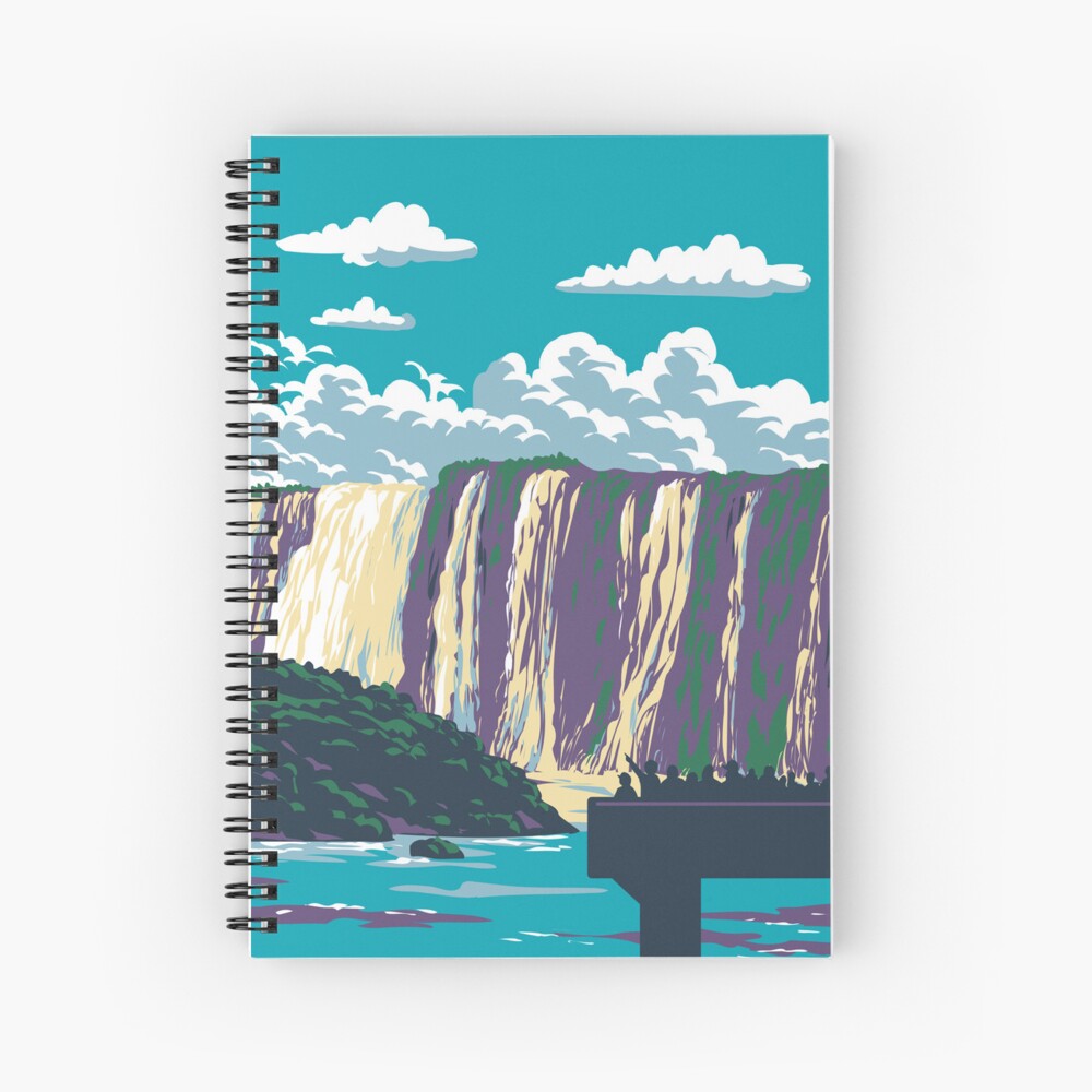 Salto Ii Waterfall in Chapada Dos Veadeiros National Park Golas Brazil WPA  Art Deco Poster  Sticker for Sale by patrimonio