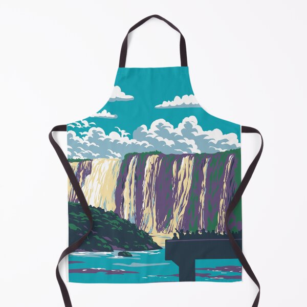 Item preview, Iguazu Falls in Iguazu National Park Between Argentina and Brazil WPA Art Deco Poster designed and sold by patrimonio.