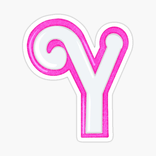 Barbie Initial, Y | Sticker